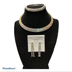 Foxy Designs faux crystal jewelry set